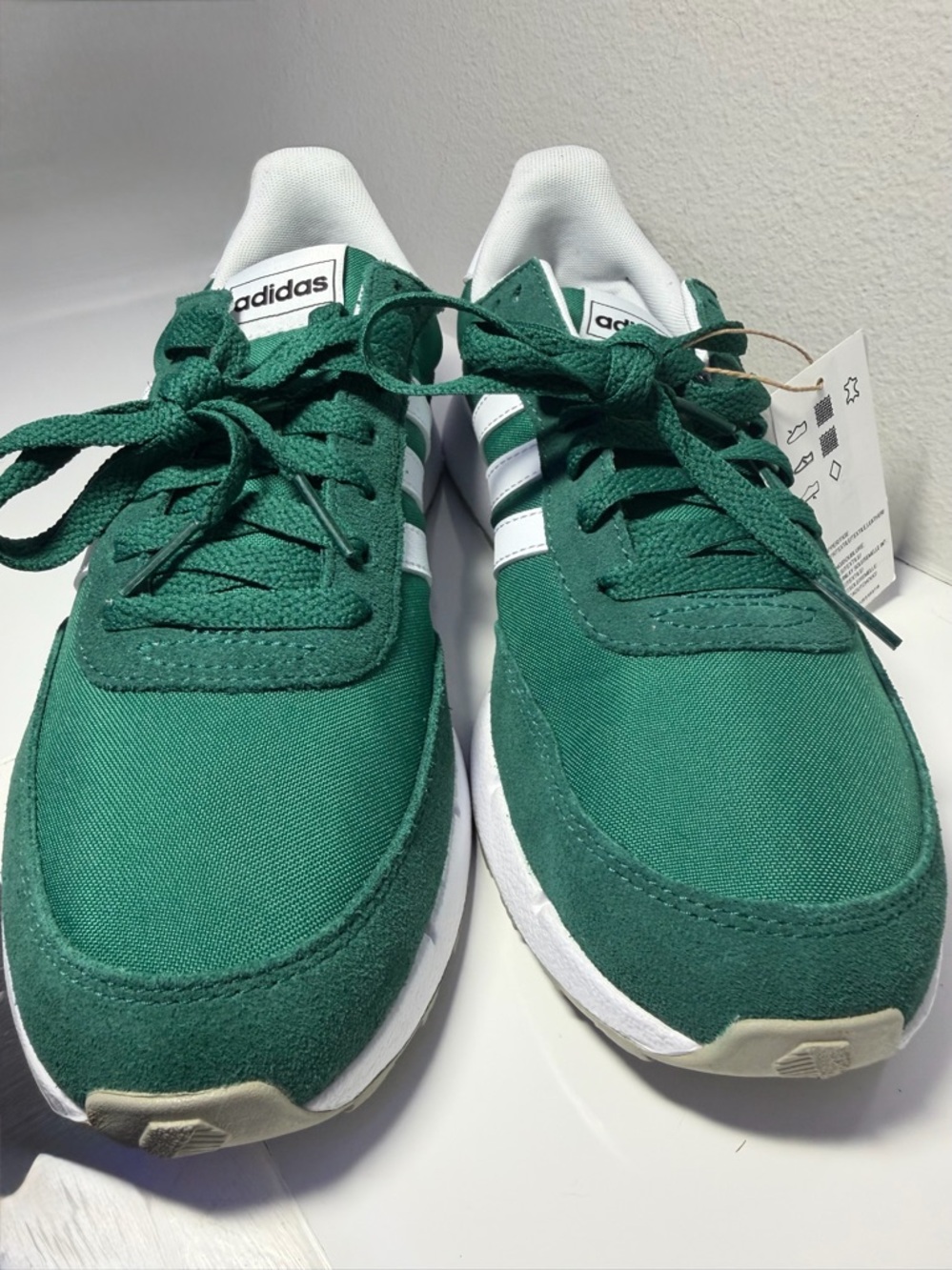 Adidas Run 60s 2.0 Green and White Classic Trainer
